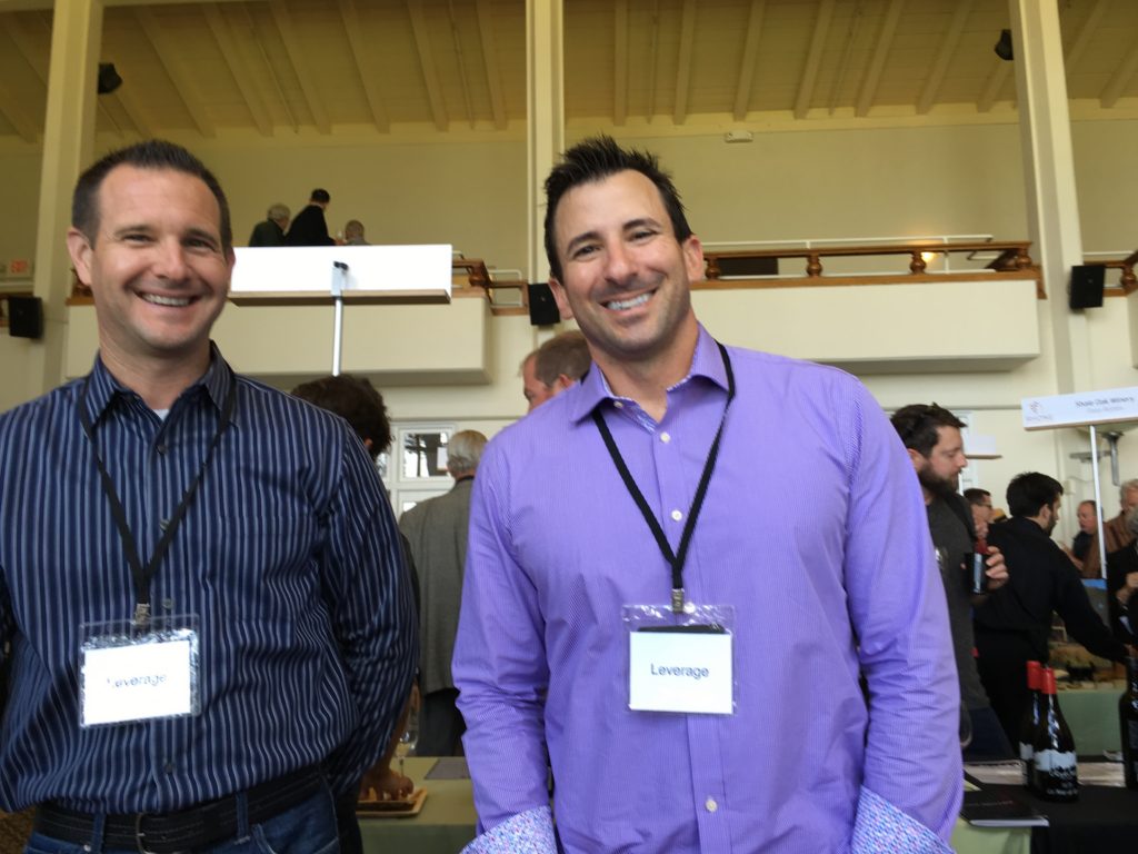 Jason DiFrancisco of Leverage Wines (right)