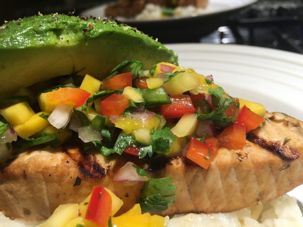 mango salsa on fish