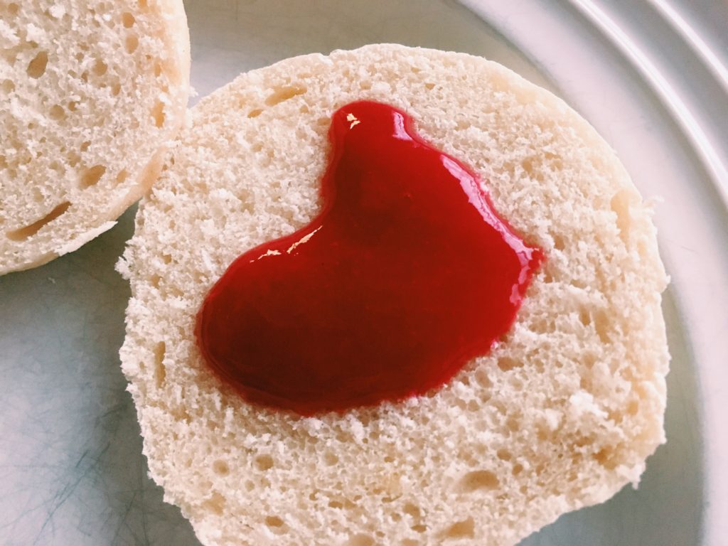 Raspberry Coulis on Brioche