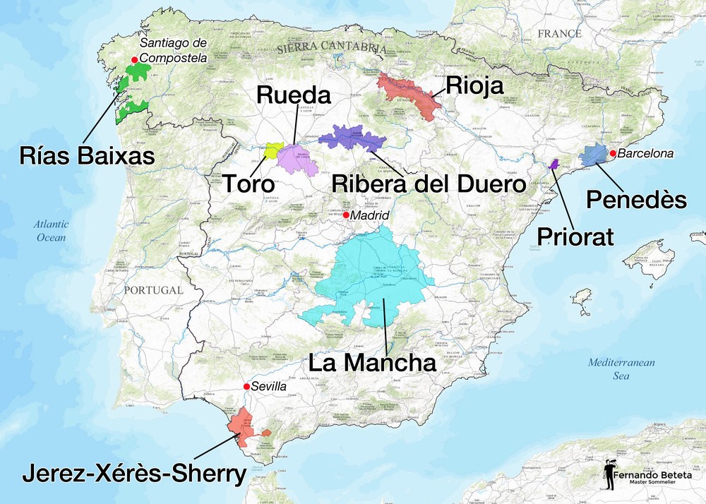 wine maps of rias baixas